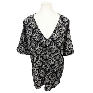 Aina Be V-Neck Silky Tunic anthropologie size large